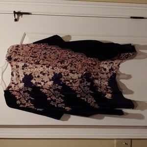 Ladies one size Velvety Blue/Beige Kimono